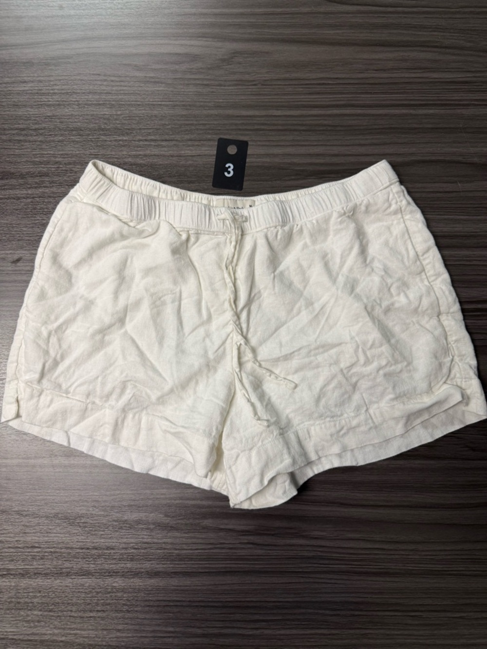Women's White Casual Drawstring Shorts